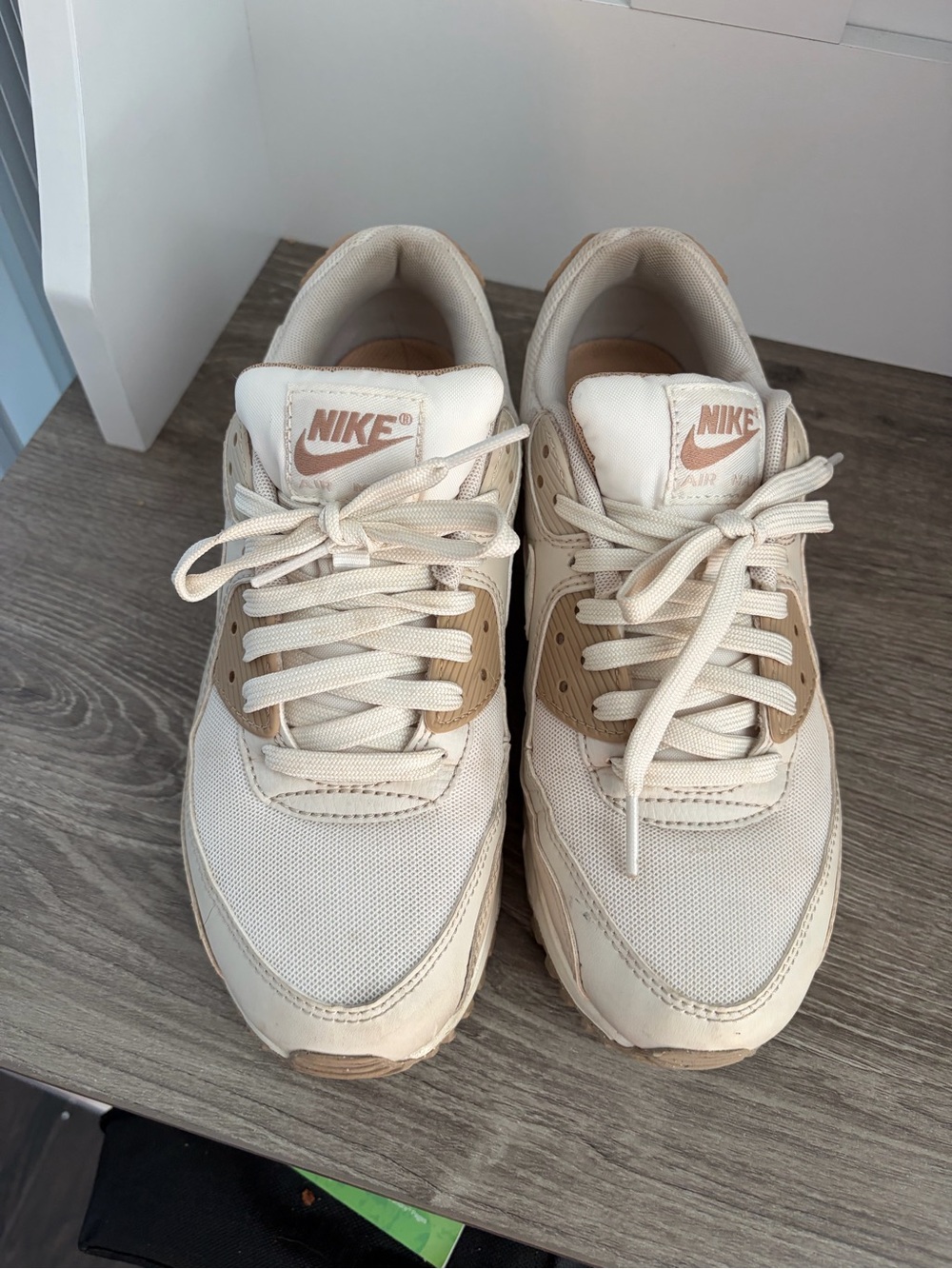 Nike Air Max Beige and Cream Low-Top Sneakers